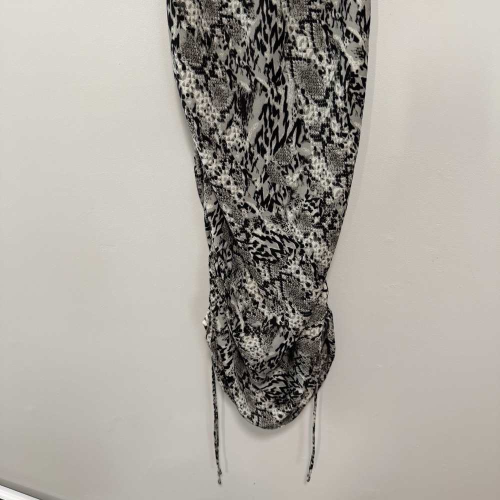 Free People Day To Night Ruched Python Print Slip Dress Size Small - Picture 3 of 8